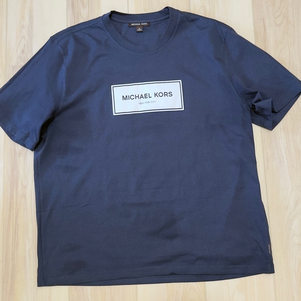 Michael Kors Dark Blue Short Sleeve Tee, Men’s XL